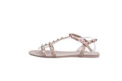 DESAPEGO FABI JUSTUS VALENTINO SANDAL ROCKSTUD JELLY ANKLE BEIGE - 39 BR