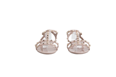 DESAPEGO FABI JUSTUS VALENTINO SANDAL ROCKSTUD JELLY ANKLE BEIGE - 39 BR