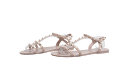 DESAPEGO FABI JUSTUS VALENTINO SANDAL ROCKSTUD JELLY ANKLE BEIGE - 39 BR