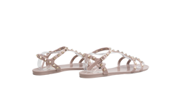 DESAPEGO FABI JUSTUS VALENTINO SANDAL ROCKSTUD JELLY ANKLE BEIGE - 39 BR