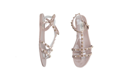 DESAPEGO FABI JUSTUS VALENTINO SANDAL ROCKSTUD JELLY ANKLE BEIGE - 39 BR