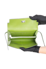 HERMES WALLET LONG KELLY LIZARD VERT ANIS