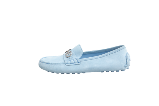 FERRAGAMO MOCASSIM SUEDE BLUE - 39 BR