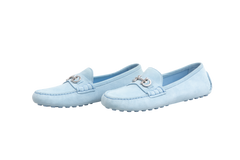 FERRAGAMO MOCASSIM SUEDE BLUE - 39 BR
