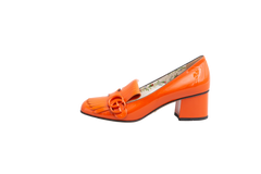 DESAPEGO THASSIA NAVES GUCCI MOCASSIM VERNICE GG MARMONT FRINGE DEEP ORANGE - 37 BR