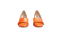 DESAPEGO THASSIA NAVES GUCCI MOCASSIM VERNICE GG MARMONT FRINGE DEEP ORANGE - 37 BR