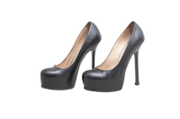 DESAPEGO THASSIA NAVES YSL SACRPIN TRIBUTE LEATHER PUMPS BLACK - 37 BR