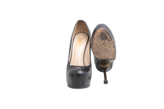 DESAPEGO THASSIA NAVES YSL SACRPIN TRIBUTE LEATHER PUMPS BLACK - 37 BR