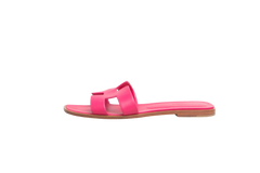HERMES SANDAL ORAN ROSE MAGENTA LEATHER - 39 1/2 BR