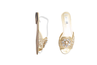 DESAPEGO THASSIA NAVES DG SLIDE BIANCA LUREX LACE WITH BROOCH DETAILING - 37 BR