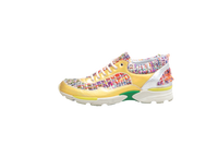 DESAPEGO THASSIA NAVES CHANEL SNEAKER TWEED RAINBOW METALLIC GOLD & SILVER TRIM LACE-UP - 37 BR