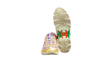 DESAPEGO THASSIA NAVES CHANEL SNEAKER TWEED RAINBOW METALLIC GOLD & SILVER TRIM LACE-UP - 37 BR