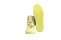 DESAPEGO THASSIA NAVES GUCCI SNEAKER SATIN CRYSTAL EMBELLISHED HIGH TOP LIME RARE - 38 BR