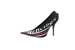 DESAPEGO THASSIA NAVES BALENCIAGA SCARPIN CAMPAING LOGO KNIFE HEELS BLACK - 35 BR