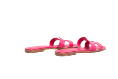 HERMES SANDAL ORAN ROSE MAGENTA LEATHER - 39 1/2 BR