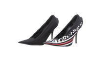 DESAPEGO THASSIA NAVES BALENCIAGA SCARPIN CAMPAING LOGO KNIFE HEELS BLACK - 35 BR