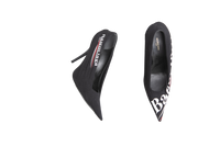 DESAPEGO THASSIA NAVES BALENCIAGA SCARPIN CAMPAING LOGO KNIFE HEELS BLACK - 35 BR