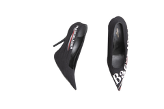 DESAPEGO THASSIA NAVES BALENCIAGA SCARPIN CAMPAING LOGO KNIFE HEELS BLACK - 35 BR