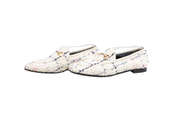 DESAPEGO THASSIA NAVES GUCCI LOAFER TWEED JORDAN HORSEBIT SLIP ON MULTICOLOR - 38 BR