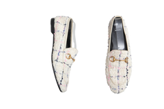 DESAPEGO THASSIA NAVES GUCCI LOAFER TWEED JORDAN HORSEBIT SLIP ON MULTICOLOR - 38 BR