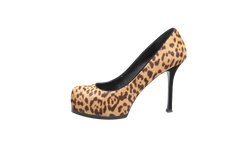 DESAPEGO THASSIA NAVES YSL SCARPIN OPYUM LEATHER PUMPS LEOPARD PRINT - 37 BR