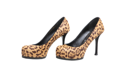 DESAPEGO THASSIA NAVES YSL SCARPIN OPYUM LEATHER PUMPS LEOPARD PRINT - 37 BR