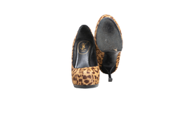 DESAPEGO THASSIA NAVES YSL SCARPIN OPYUM LEATHER PUMPS LEOPARD PRINT - 37 BR