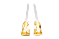 DESAPEGO THASSIA NAVES BOTTEGA SANDAL LEATHER VITELLO LAMÈ SQUARE-TOE GOLD - 36 1/2 BR