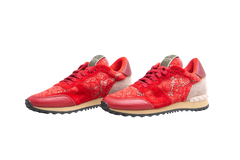 DESAPEGO THASSIA NAVES VALENTINO SNEAKER ROCKRUNNER LACE AND LEATHER RED - 36 BR