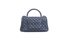 CHANEL COCO HANDLE MEDIUM NAVY QUILTED