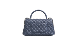 CHANEL COCO HANDLE MEDIUM NAVY QUILTED