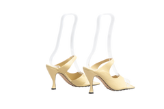 DESAPEGO THASSIA NAVES BOTTEGA SANDAL LAGUNA LEATHER SQUARE BEIGE - 37 BR