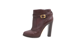 DESAPEGO THASSIA NAVES FENDI ANKLE BOOTS HEELED LEATHER BROWN - 37 BR