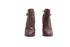 DESAPEGO THASSIA NAVES FENDI ANKLE BOOTS HEELED LEATHER BROWN - 37 BR