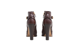 DESAPEGO THASSIA NAVES FENDI ANKLE BOOTS HEELED LEATHER BROWN - 37 BR