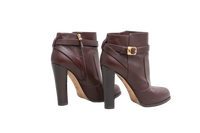DESAPEGO THASSIA NAVES FENDI ANKLE BOOTS HEELED LEATHER BROWN - 37 BR