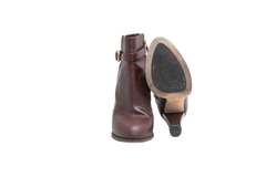 DESAPEGO THASSIA NAVES FENDI ANKLE BOOTS HEELED LEATHER BROWN - 37 BR