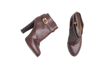DESAPEGO THASSIA NAVES FENDI ANKLE BOOTS HEELED LEATHER BROWN - 37 BR