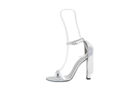 DESAPEGO THASSIA NAVES ALEXANDER WANG SANDAL FABIANA STRAPPY HEELS SILVER - 36 1/2 BR