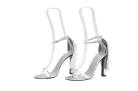 DESAPEGO THASSIA NAVES ALEXANDER WANG SANDAL FABIANA STRAPPY HEELS SILVER - 36 1/2 BR