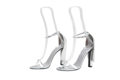 DESAPEGO THASSIA NAVES ALEXANDER WANG SANDAL FABIANA STRAPPY HEELS SILVER - 36 1/2 BR