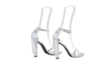 DESAPEGO THASSIA NAVES ALEXANDER WANG SANDAL FABIANA STRAPPY HEELS SILVER - 36 1/2 BR