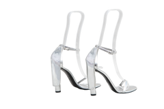 DESAPEGO THASSIA NAVES ALEXANDER WANG SANDAL FABIANA STRAPPY HEELS SILVER - 36 1/2 BR