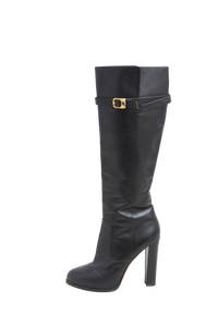 DESAPEGO THASSIA NAVES FENDI BOOT HIGH HEELS LEATHER BLACK - 37 BR