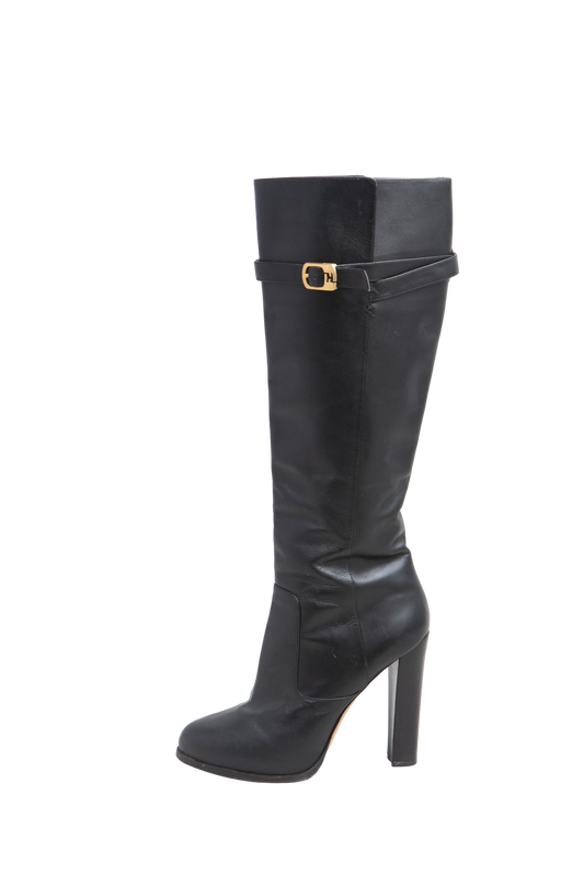 DESAPEGO THASSIA NAVES FENDI BOOT HIGH HEELS LEATHER BLACK - 37 BR