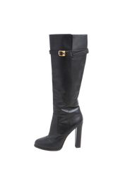 DESAPEGO THASSIA NAVES FENDI BOOT HIGH HEELS LEATHER BLACK - 37 BR