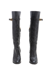 DESAPEGO THASSIA NAVES FENDI BOOT HIGH HEELS LEATHER BLACK - 37 BR