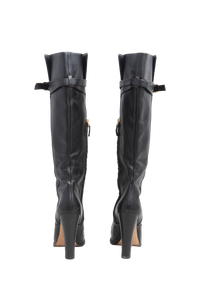 DESAPEGO THASSIA NAVES FENDI BOOT HIGH HEELS LEATHER BLACK - 37 BR