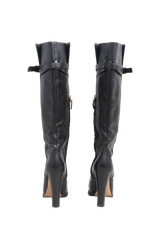 DESAPEGO THASSIA NAVES FENDI BOOT HIGH HEELS LEATHER BLACK - 37 BR