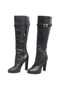 DESAPEGO THASSIA NAVES FENDI BOOT HIGH HEELS LEATHER BLACK - 37 BR